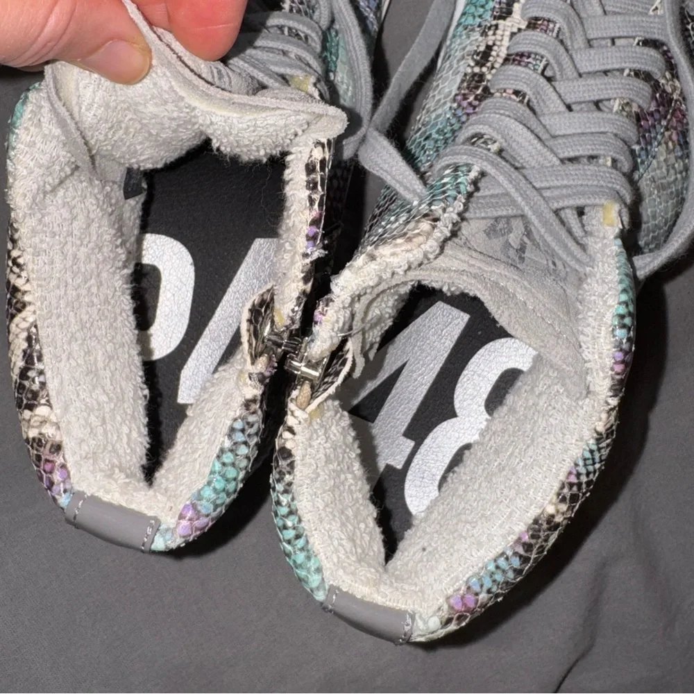 P448 High-Top Sneakers Leather Snakeprint 9 P-448 Italy shoes